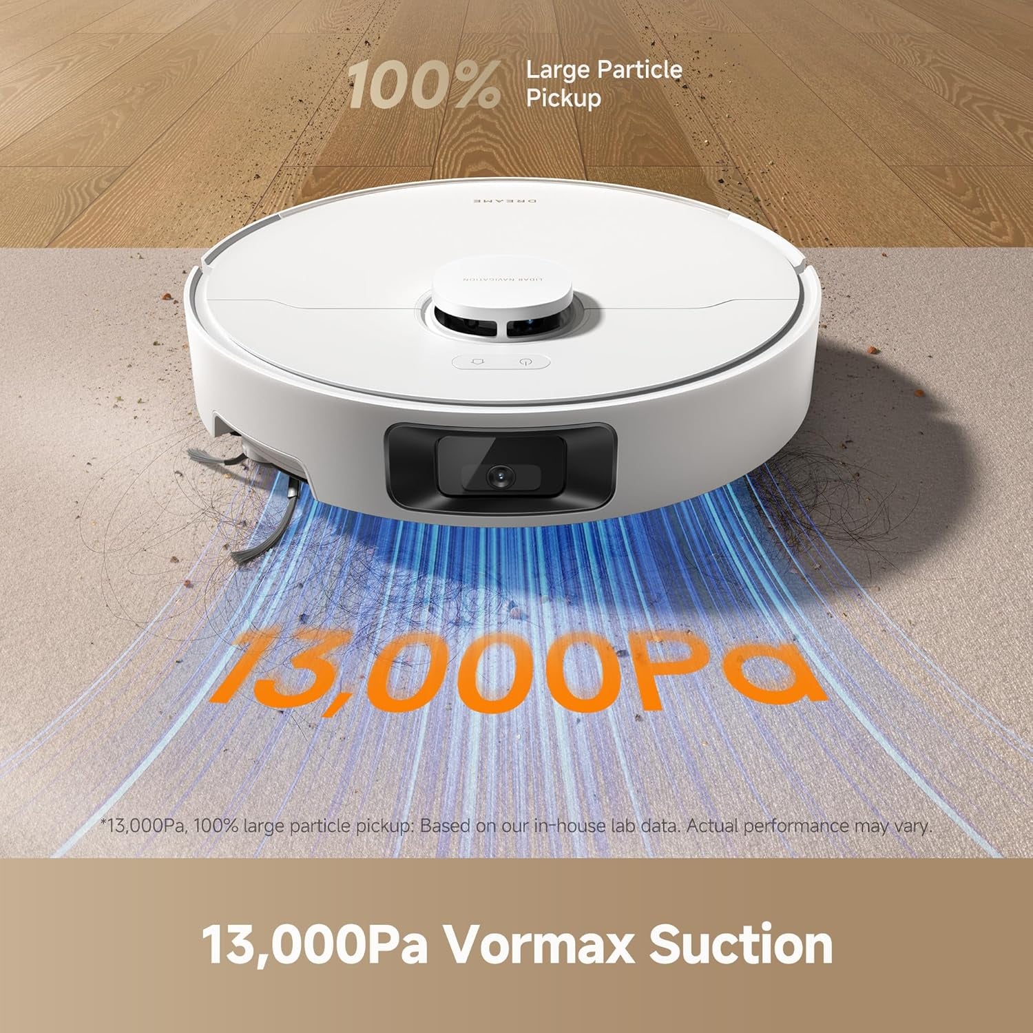 D20 Pro plus Robot Vacuum, 13,000Pa Suction, Duobrush for Pet Hair, Corner Cleaning, Self Emptying, LDS Navigation Laser Avoidance, Vacuum Mop, Hard Floors&Carpets, 5,200Mah Battery White