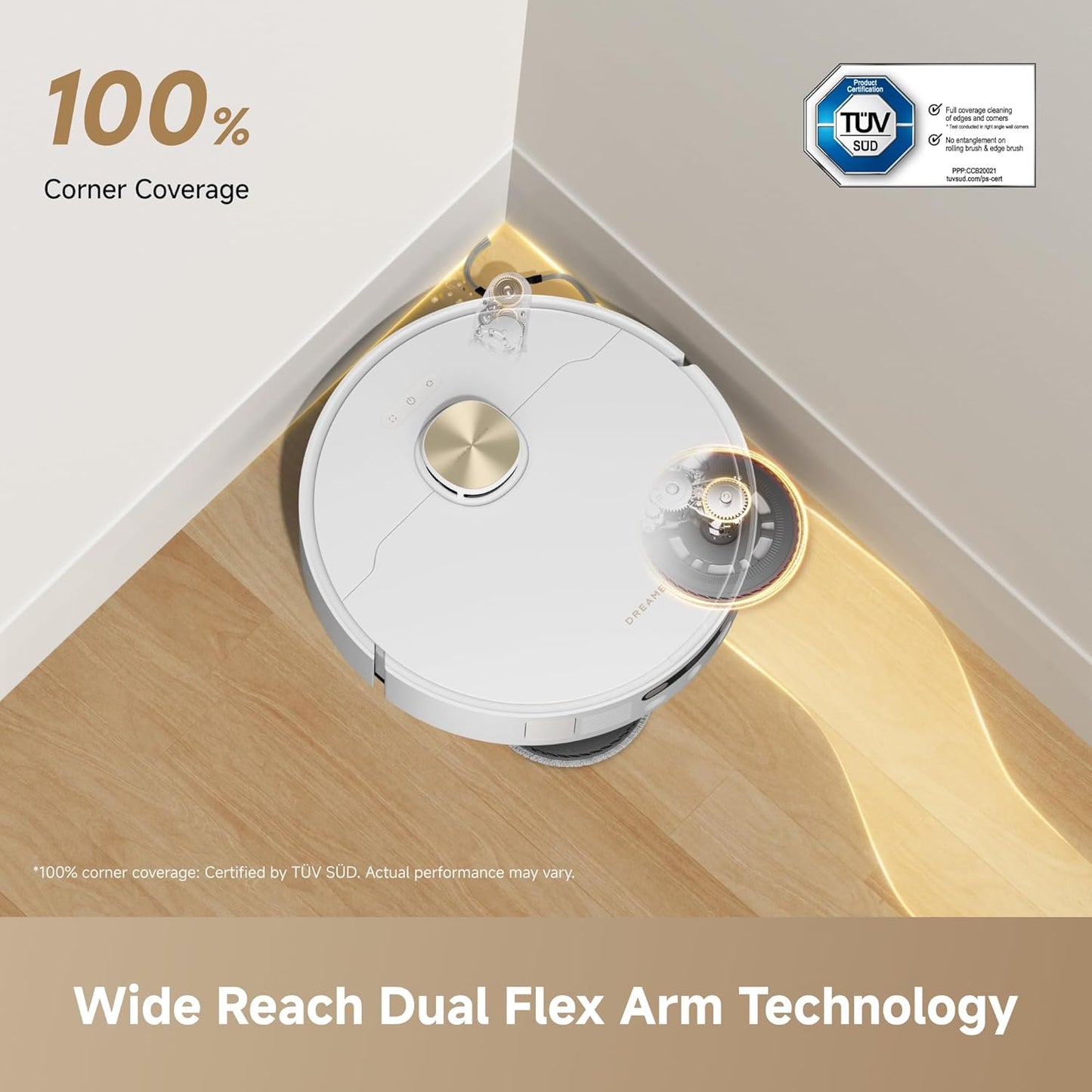 L60 Ultra FE Robot Vacuum and Mop, Auto-Empty and 100℃ Self-Cleaning Mop, 30,000Pa Suction, Obstacle Avoidance and 360° Navigation, Corner to Edge Deep Cleaning, Tricut Brush, White