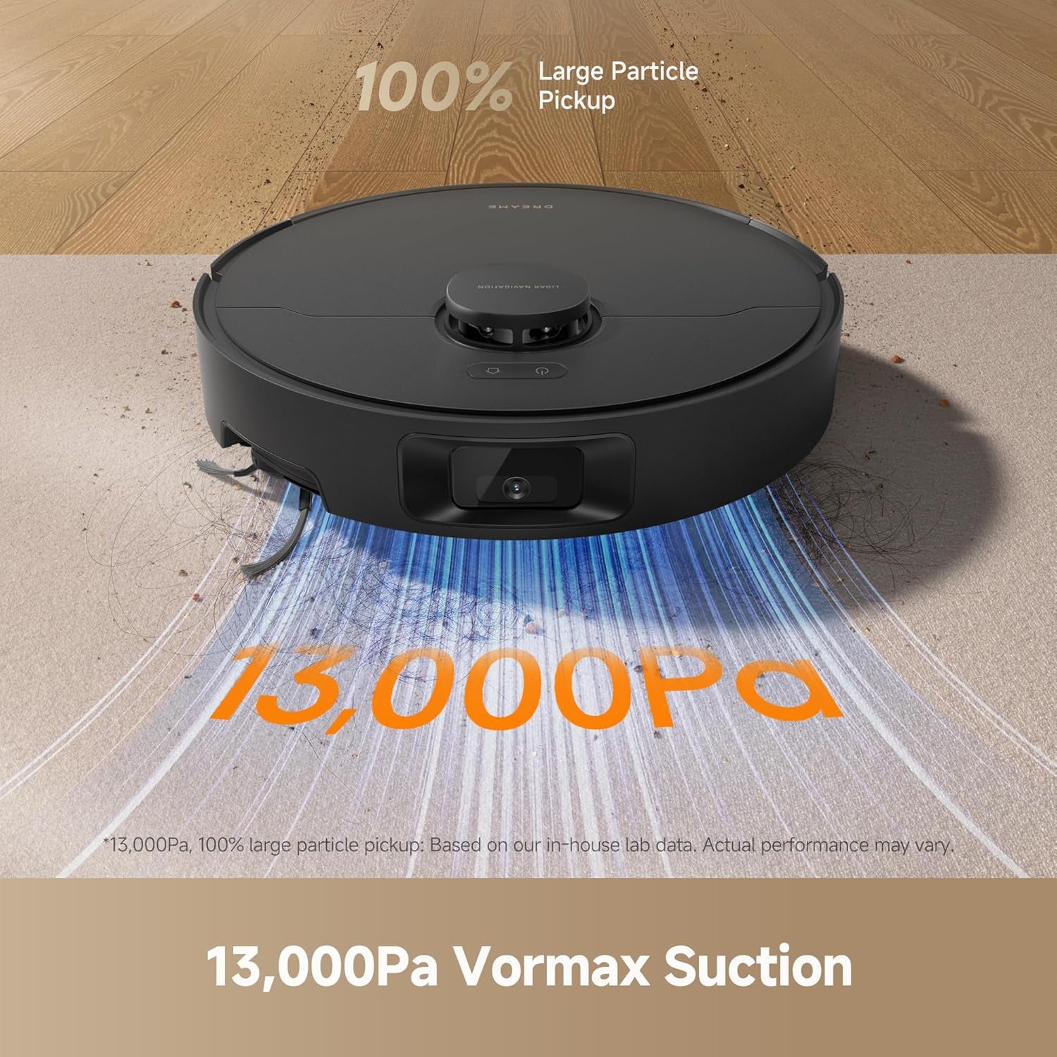 D20 Pro plus Robot Vacuum, 13,000Pa Suction, Duobrush for Pet Hair, Corner Cleaning, Self Emptying, LDS Navigation Laser Avoidance, Vacuum Mop, Hard Floors&Carpets (Black)