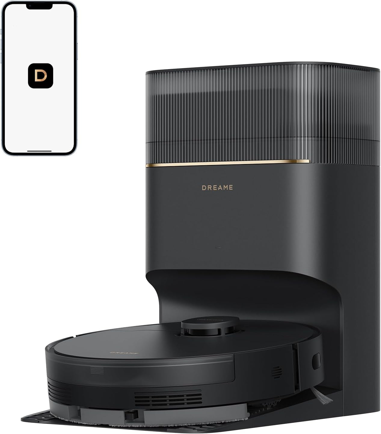 D20 Pro plus Robot Vacuum, 13,000Pa Suction, Duobrush for Pet Hair, Corner Cleaning, Self Emptying, LDS Navigation Laser Avoidance, Vacuum Mop, Hard Floors&Carpets (Black)