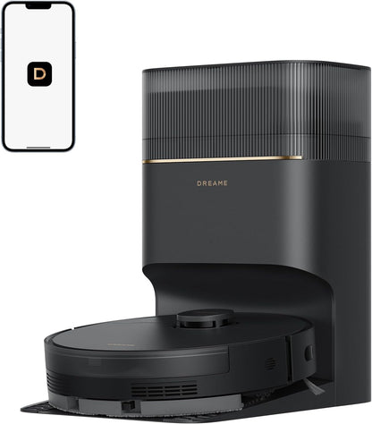 D20 Pro plus Robot Vacuum, 13,000Pa Suction, Duobrush for Pet Hair, Corner Cleaning, Self Emptying, LDS Navigation Laser Avoidance, Vacuum Mop, Hard Floors&Carpets (Black)