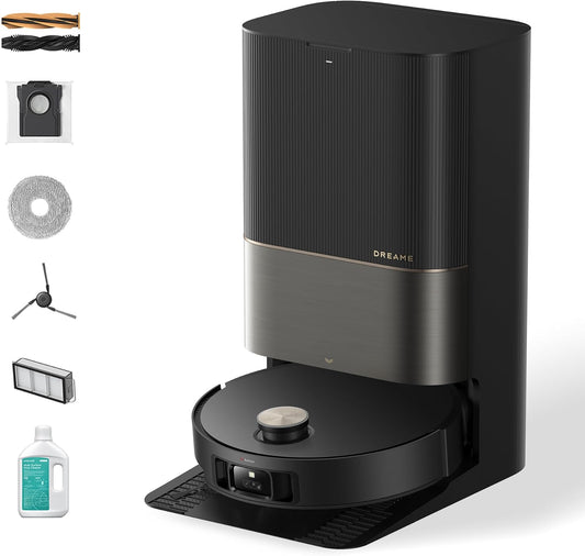 X50 Ultra Complete Robot Vacuum and Mop with Auto-Empty and Mop Self-Cleaning, 20,000Pa Suction, Obstacle Avoidance and 360° Navigation, Corner to Edge Deep Cleaning, Detangling Brush (Black)