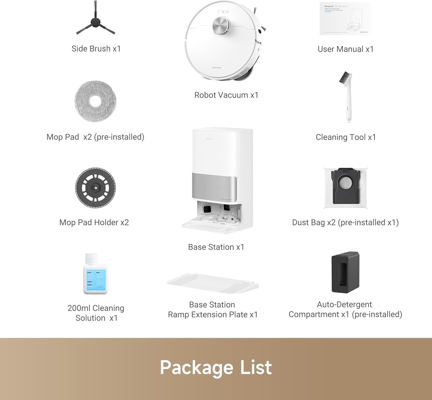 L10S Ultra Gen 2 Robot Vacuum and Mop, 10,000Pa Suction, Mopextend Tech, All-In-One Base Station, 75 Days Auto-Empty, Mop Self-Washing&Drying, Smart Obstacle Avoidance, Carpet Cleaning