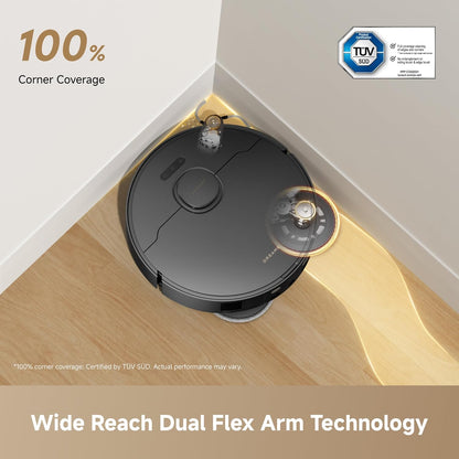 L60 Ultra FE Robot Vacuum and Mop, Auto-Empty and 100℃ Self-Cleaning Mop, 30,000Pa Suction, Obstacle Avoidance and 360° Navigation, Corner to Edge Deep Cleaning, Tricut Brush, Black