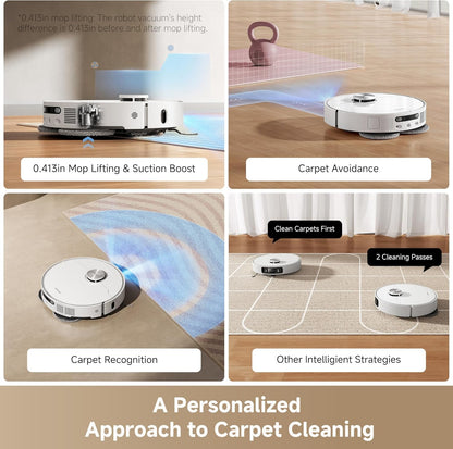 L40S Ultra AE Robot Vacuum and Mop Combo, 19,000Pa Suction, Self Emptying Dust Box, Flexible Mop & 167℉ Self Cleaning Washboard, Diverse Brush Selection, All-In-One Station, Auto Refill