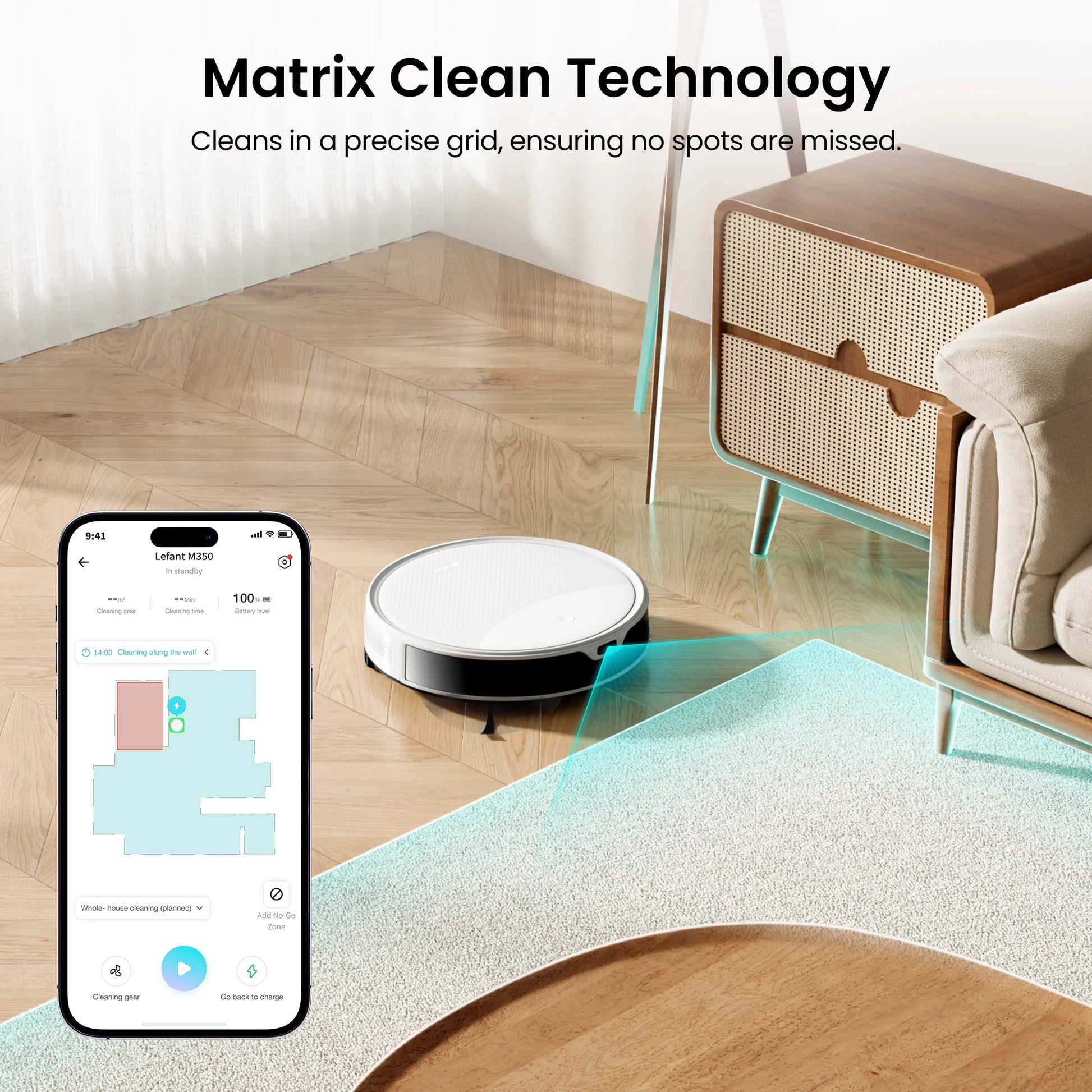 M350L Robot Vacuum and Mop, 40-Day Self-Emptying, Smart Obstacle Avoidance, Wifi/Alexa, Multi-Floor Mapping, 150 Min Runtime