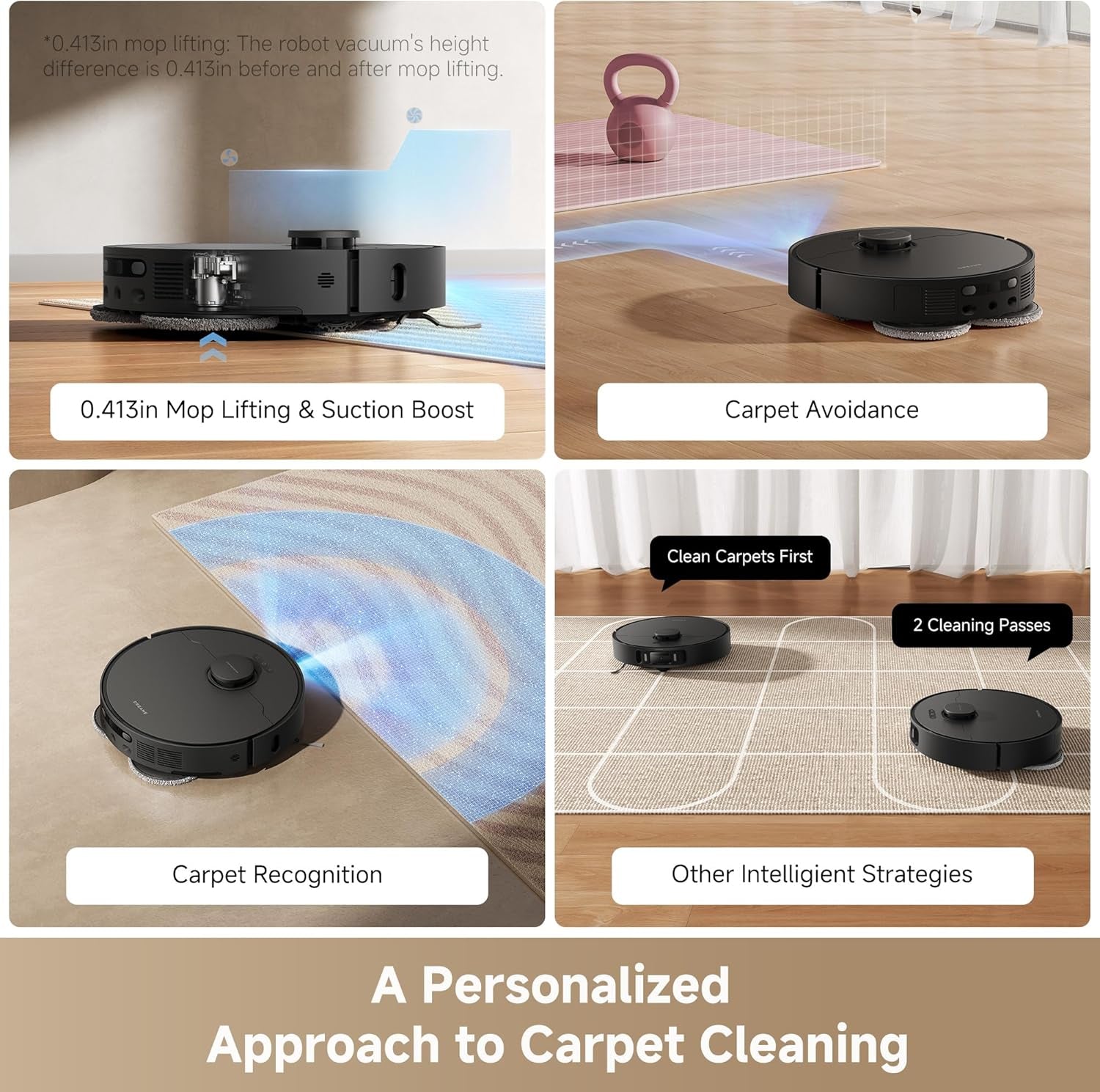 L40S Ultra AE Robot Vacuum and Mop Combo, 19,000Pa Suction, Self Emptying Dust Box, Flexible Mop & 167℉ Self Cleaning Washboard, Diverse Brush Selection, All-In-One Station, Auto Refill