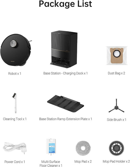 L30 Ultra Robot Vacuum, 136°F Hot Water Mop-Self-Cleaning, Mops Self-Drying, Mop-Extend, Raising, Refilling, Auto-Empty, 7,300Pa Suction, AI Action and 3D Navigation