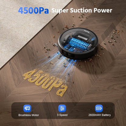 Teendow 2 in 1 Smart Self Charging Electric Robot Vacuum Cleaner Mop Sweep Wet Dry Floor Auto Cleaning Robot Vacuum Cleaner