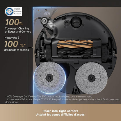 X50 Ultra Complete Robot Vacuum and Mop with Auto-Empty and Mop Self-Cleaning, 20,000Pa Suction, Obstacle Avoidance and 360° Navigation, Corner to Edge Deep Cleaning, Detangling Brush (Black)