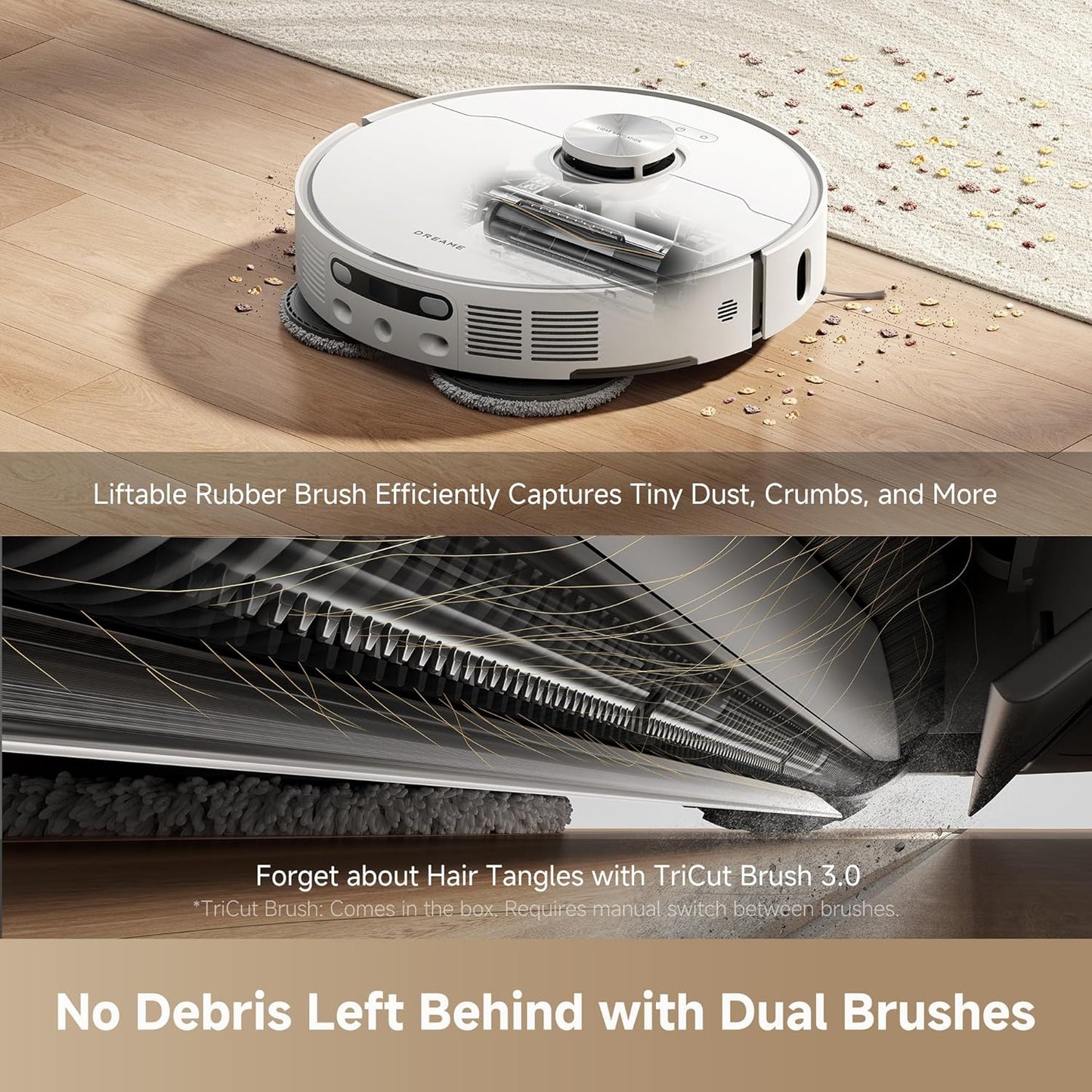 L40S Ultra AE Robot Vacuum and Mop Combo, 19,000Pa Suction, Self Emptying Dust Box, Flexible Mop & 167℉ Self Cleaning Washboard, Diverse Brush Selection, All-In-One Station, Auto Refill