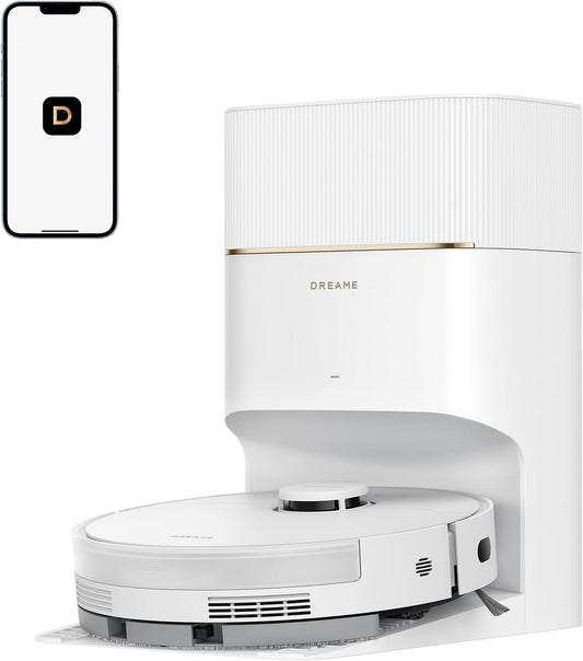 D20 Pro plus Robot Vacuum, 13,000Pa Suction, Duobrush for Pet Hair, Corner Cleaning, Self Emptying, LDS Navigation Laser Avoidance, Vacuum Mop, Hard Floors&Carpets, 5,200Mah Battery White