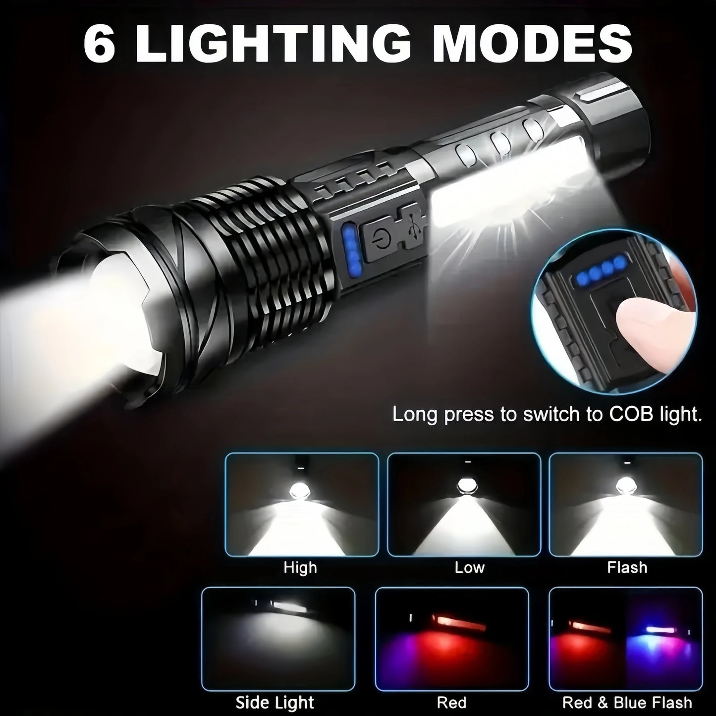 PowerBeam Rechargeable Tactical LED Flashlight
