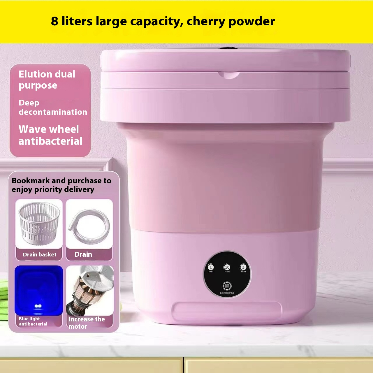 Compact Foldable Home Washing Machine